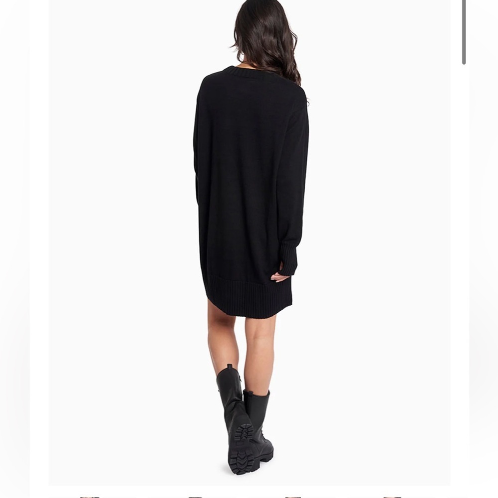 NWOT Yes and X Hilary Swank LOVE MIDI Crewneck Organic Cotton Sweater Dress - Picture 2 of 15